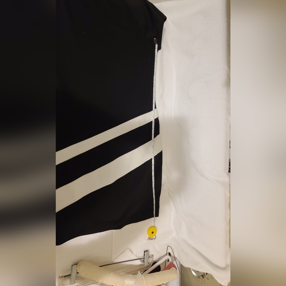 ISCA Black&White Colorblock Wave Graphic Shift Dress Size XL - Picture 10 of 12